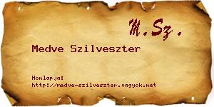 Medve Szilveszter névjegykártya